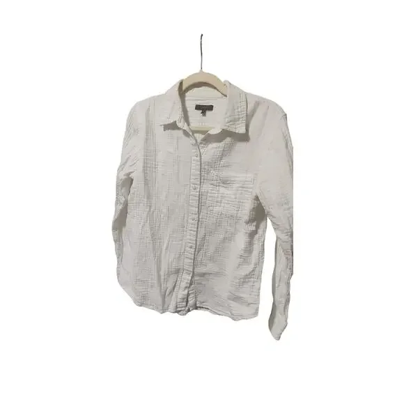 Quince 100% Organic Cotton Gauze Long Sleeve Shirt size S - Picture 7 of 7